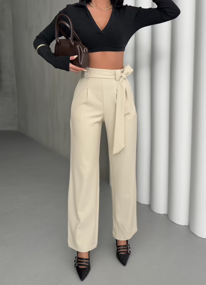 Broek met Riem - Beige