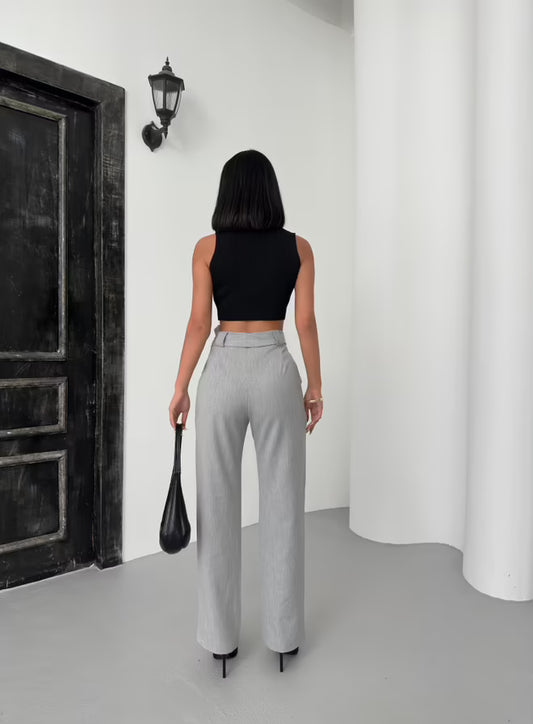 Broek met Riem - Grijs