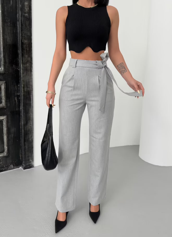 Broek met Riem - Grijs