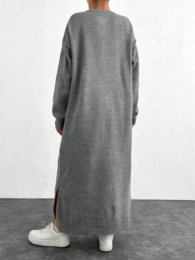 Gebreide Jurk – Grijs