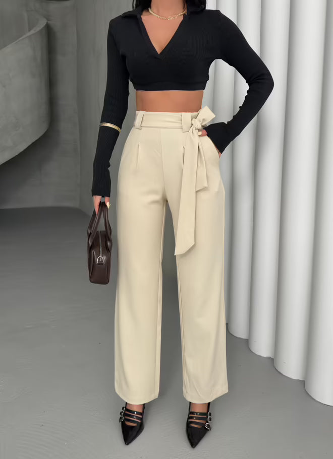 Broek met Riem - Beige