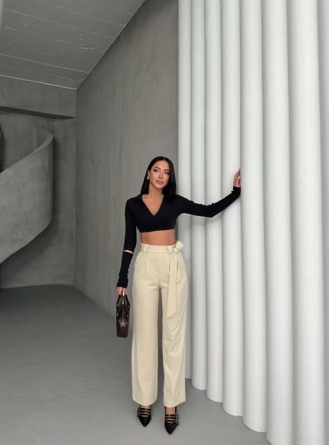 Broek met Riem - Beige