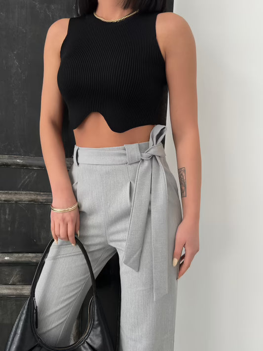 Broek met Riem - Grijs